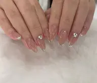 【大人気No.1】☆♪キラキラ可愛い☆♪ガラスフレンチ☆♪ 🌸初回ジェルオフ無料です。🌸