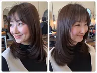 顔まわりレイヤーカット+高濃度水素カラー+ReFaバブルシリコン除去¥7,000