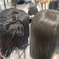 💚癖でお悩みの方に💚髪質改善premiumストレート+小顔カット+超音波3ステップトリートメント