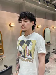 🔥メンズカット✂️+波巻きパーマ🌊