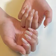 【パラジェル】チップ長さだし10本 ワンカラー・ラメ全体塗り・マグネット（自店他店オフ無料）