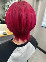 カット+ブリーチ+塩基性カラー