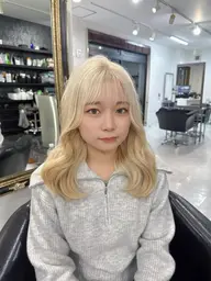 カット＋ブリーチカラー【ダブルカラー】＋2stepケアトリートメント