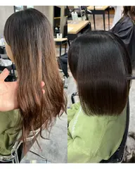 ボブカット+美髪縮毛矯正+トリートメント