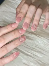 【オフ無料ケア込み】人気✨チークネイルベース色付き🌟