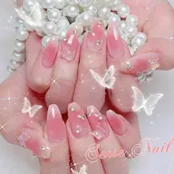 オフなし❣️チークネイル/ミラーフレンチ/ガラスフレンチ3480【ジェルオフ+500円】