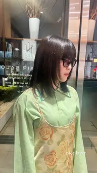 前髪ストレート