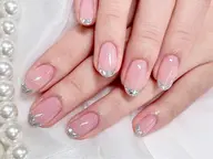 自爪💅クリアベースガラスフレンチ/ミラーフレンチ/変形フレンチ✨🤍
