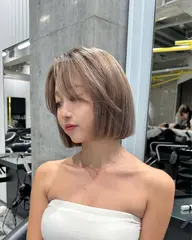 ミニモ限定price♡トレンド⭐︎切りっぱなしボブ＋トリートメント