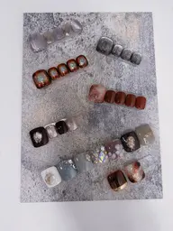 初回自爪付け替えオフ無料★フット親指アートコース