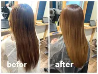【超美髪♥️】生コラーゲン入り✨髪質改善ノンアルカリ酸性ストレート➕整えカット➕3stepトリートメント