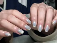 💕🌙【チークネイル+マグネットフレンチ】 7500→6500