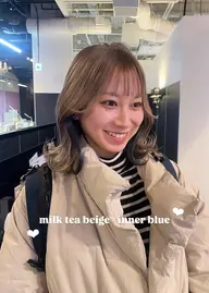 ☁️inner color☁️全体Color＋イヤリングダブルカラー【シャンプーブロー込み】