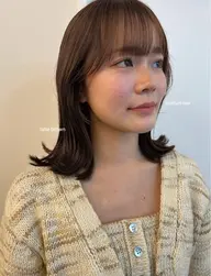 前髪カット+透明感たっぷりカラー🍃🌙