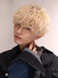 〖メンズ〗カット＋ブリーチカラー＋パーマ(渋谷／透明感カラー／ブリーチカラー／カラーパーマ)