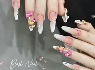 チップ長さだし*持ち込みデザイン６本アート　11980円