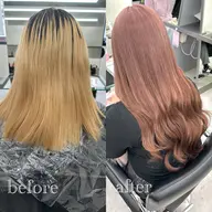 【人気No1✨️ハイトーンエクステ💖】ダブルカラー(ブリーチ込)➕シールエクステ(52ｾﾝﾁ)80本付け放題