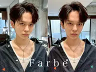 メンズカット＋部分パーマ  → 前髪立ち上げたい人