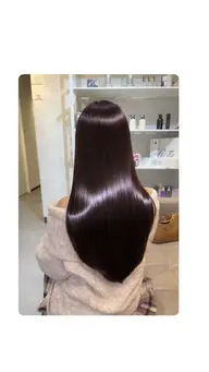 縮毛矯正+髪質改善トリートメント＋カット¥27500→¥21000