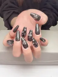 【スカルプ長さだし】6本(アートorパーツorシール)&4本ワンカラー￥14980