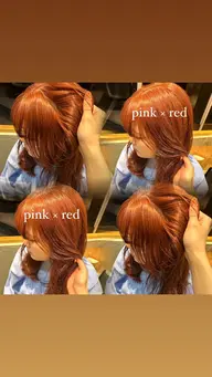 🌷大人気🌸♡ブリーチなしダブルカラー+補修トリートメント🌿+メンテナス前髪カット✂️