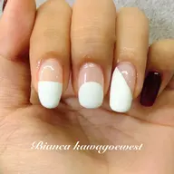 【オフ無し】ハンド✋️🫧変形フレンチ🫧【ハンドネイル/パラジェル変更可能/川越】