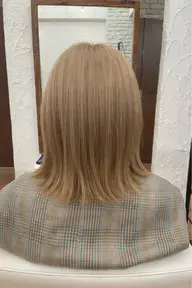 【ミニモ限定メニュー🌸】ダブルカラー(ブリーチ)+髪質改善トリートメント(Aujua)