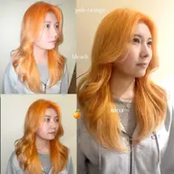 🧚‍♀️《ダブルカラー》🧚‍♀️カット+毛先までブリーチ+カラー/抜きっぱなしブロンド/韓国ヘア/ホワイトブロンド