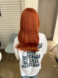 🍊御新規限定🍊韓国風カラー オレンジカラー エドル  ケアダブルカラー＋トリートメント🍊17490円🍊