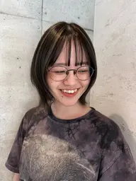 全体ハイライト+フルカラー+1stepトリートメント(白髪ぼかしも対応可)