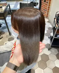 💍髪質改善矯正menu💍【ノンダメージ】小顔カット+酸性縮毛矯正+カラー+TOKIO tr(2回目以降35280円)