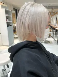 【minimo特別✨メンズ限定】ホワイトハイブリーチダブルカラー（トリプルカラー）