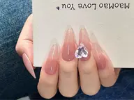 長さ出し＊ちゅるんとワンカラーorちゅるきらラメグラ+限定パーツ2個◇¥8900