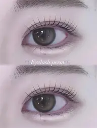 🩶流行りの韓国風束感まつ毛パーマ🫧🪄美容液コーティング付き˚✧₊