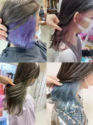 ✨カット&ブリーチデザインカラー✨(フェイスフレーミング、前髪インナー、イヤリング、裾、表面orインナーハイライト)
