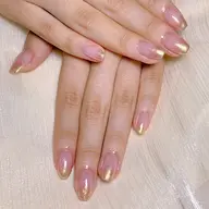 ワンカラー+先端ラメグラデーション10本【オフ別途500円】フィルイン＊フォルム形成