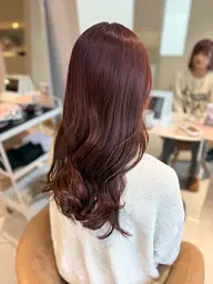 🍒暖色カラー限定‼️🍒カラー+cotaトリートメント🫧(長さ料金)⚠️土日祝+¥1,100