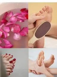 footネイルプレミアムコース(フットバス+甘皮ケア+ジェルワンカラー+足裏角質ケア+保湿マサージ)ソフトジェルオフ無料