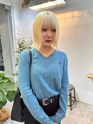 【2回目】🟡ダブルカラー🟡似合わせカット&ケアブリーチ&全体カラー& 2stepトリートメント