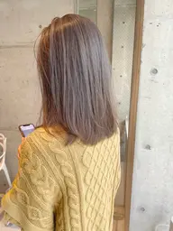 new‼️『ミルクティーグレージュ🐨』✨ケアブリーチカラー✨Wカラー&トリートメント