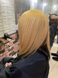 【ブリーチ毛対応】  ケアブリーチ＋髪質改善カラー＋集中補修TR  ¥14,000