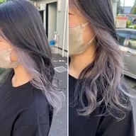 チラッと見えるオシャレ^ ^!ブリーチonインナーカラー!