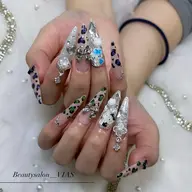 【チップ】オフなし10本長さだしフルアートデザイン🤙🏻💞