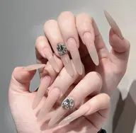 🐳【チップ長さ出し】ワンカラーofラメグラ🎀パーツ2個or埋め尽くし2本無料🐳