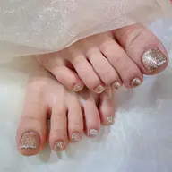 フットネイル ワンカラー、グラデーション オフ無し