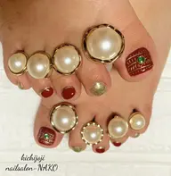 フットネイル　ワンカラー (2色可)、　フットバスドライケア込み