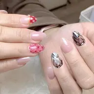 【自爪｜上品】 アート6本＋パーツ（数少なめ）　¥7,480