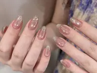 【自爪】水光キャッツアイxフラッシュグラデーorラメグラデーション¥7780