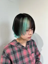 【ご新規様限定📣】顔周り、耳周り/インナーカラー(ブリーチ込み)+カット+オージュアクイックトリートメント🎀