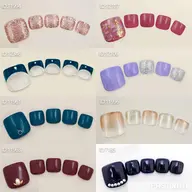 《フットネイル👣》ワンカラー/ラメグラ/フレンチ/シンプルデザイン40種類から選択💖　オフなし/パラジェル別途